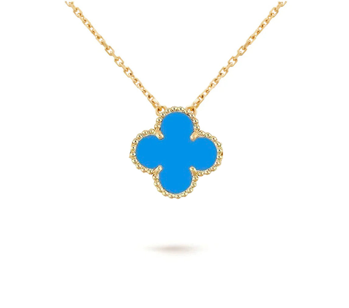 [Leaves]15MM CLOVER FLOWER PENDANT NECKLACE COLLECTION