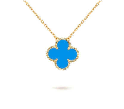 [Leaves]15MM CLOVER FLOWER PENDANT NECKLACE COLLECTION