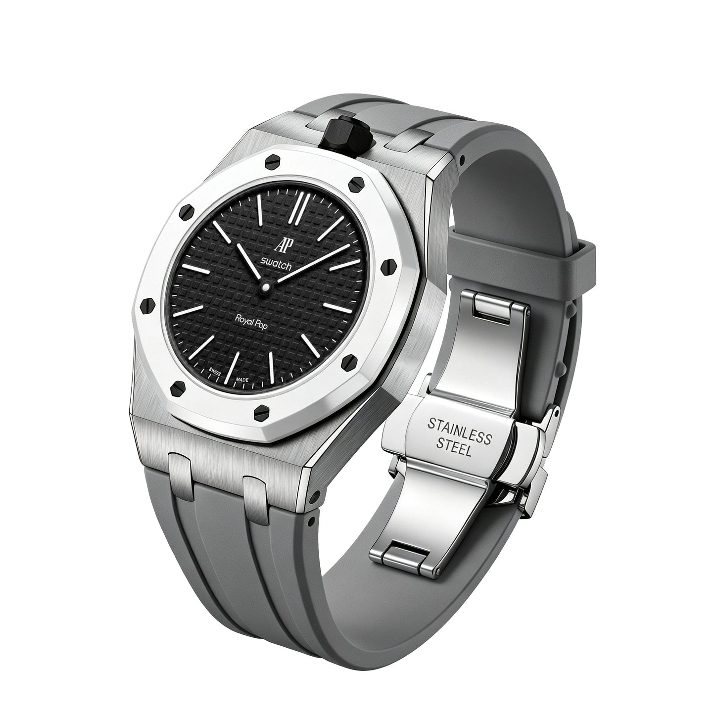 [Leaves]Royal Oak Pop Exclusive Steel Case & Silicone Strap With Cradle
