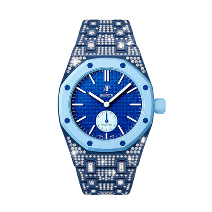[Leaves]Royal Oak Pop Exclusive Bioceramic Case & Bioceramic Strap Full Diamond