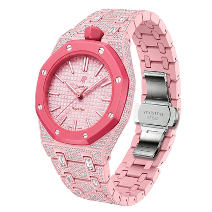 [Leaves]Royal Oak Pop Exclusive Bioceramic Case & Bioceramic Strap Full Diamond