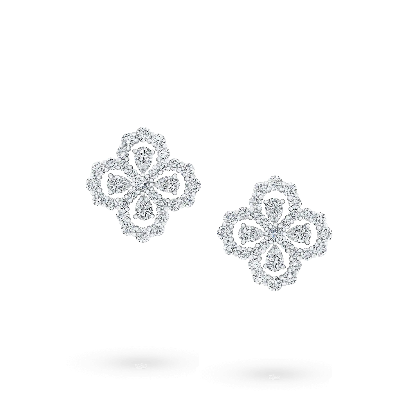 [Leaves]LOOP EARRINGS FULL MOTIF DIAMOND 16MM