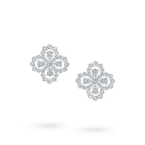 [Leaves]LOOP EARRINGS FULL MOTIF DIAMOND 16MM