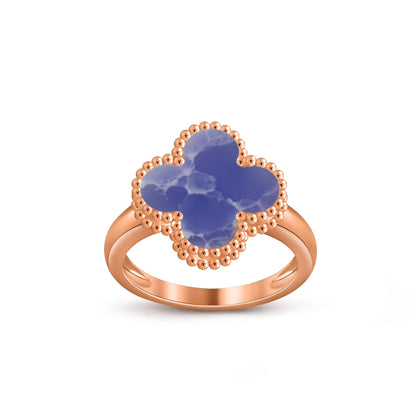 [Leaves]LUCKY CLOVER VINTAGE ROSE GOLD RING COLLECTION