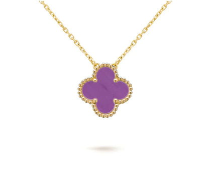 [Leaves]15MM CLOVER FLOWER PENDANT NECKLACE COLLECTION