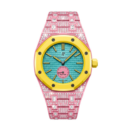 [Leaves]Royal Oak Pop Exclusive Bioceramic Case & Bioceramic Strap Full Diamond