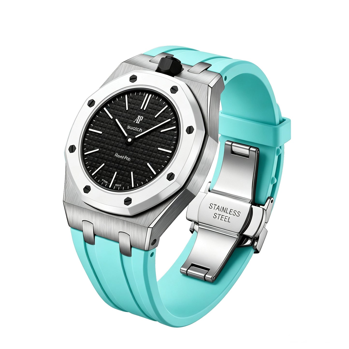 [Leaves]Royal Oak Pop Exclusive Steel Case & Silicone Strap With Cradle