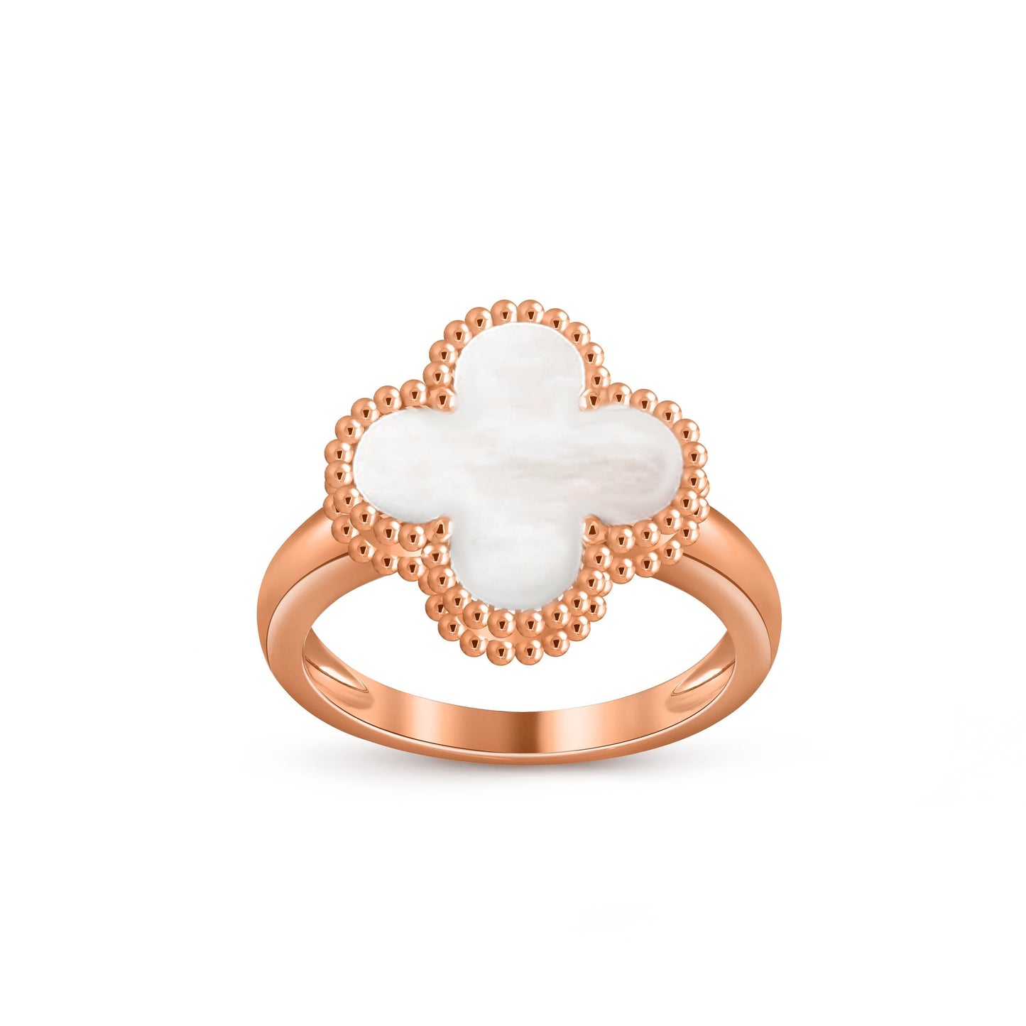 [Leaves]LUCKY CLOVER VINTAGE ROSE GOLD RING COLLECTION