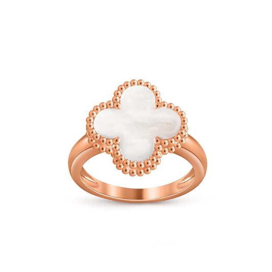 [Leaves]LUCKY CLOVER VINTAGE ROSE GOLD RING COLLECTION