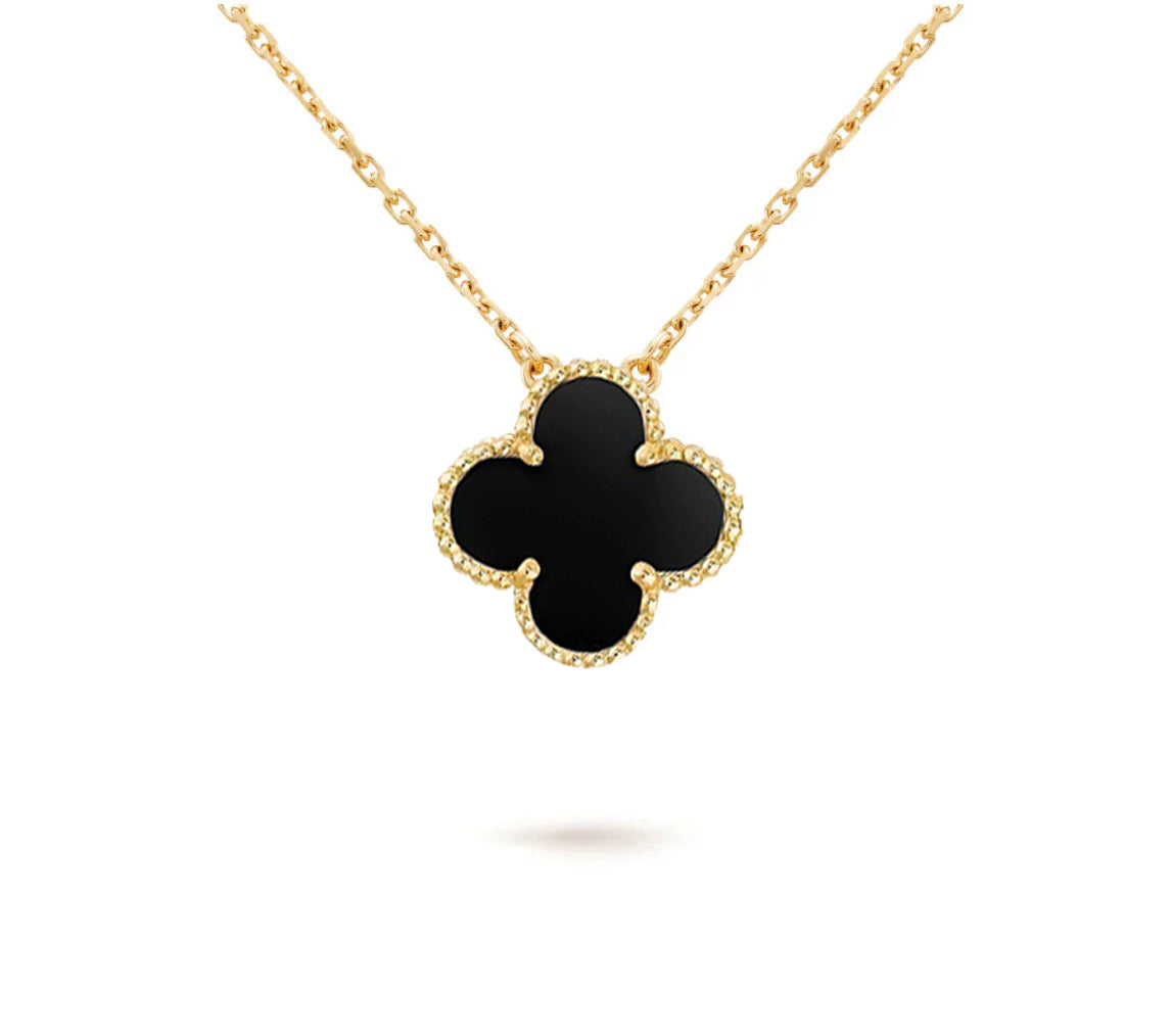 [Leaves]15MM CLOVER FLOWER PENDANT NECKLACE COLLECTION