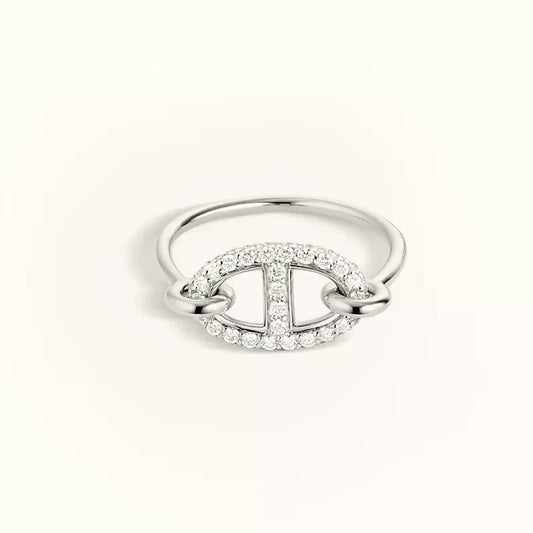 [Leaves]RONDE SMALL SILVER DIAMOND RING