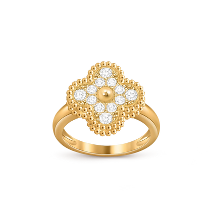 [Leaves]LUCKY CLOVER VINTAGE GOLD RING COLLECTION