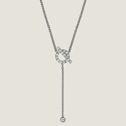 [Leaves]FINESSE SILVER DIAMOND NECKLACE