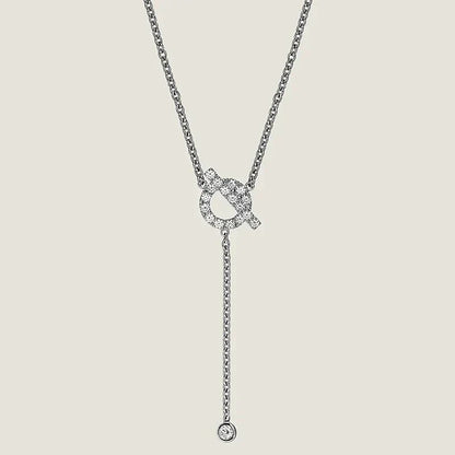 [Leaves]FINESSE SILVER DIAMOND NECKLACE