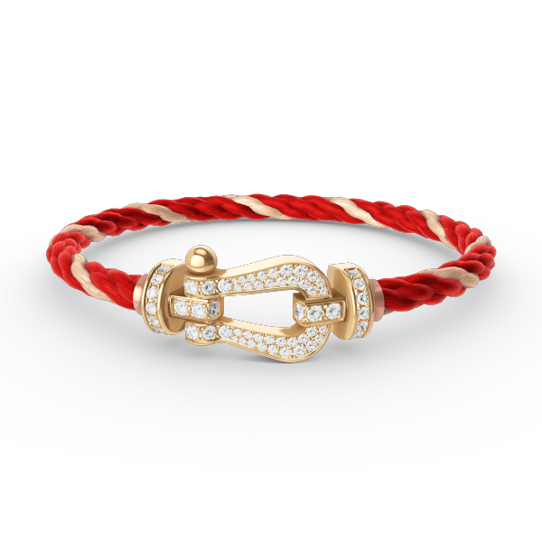 [Leaves]FORCE LARGE HORSESHOE FULL DIAMOND BRACELET - GOLD