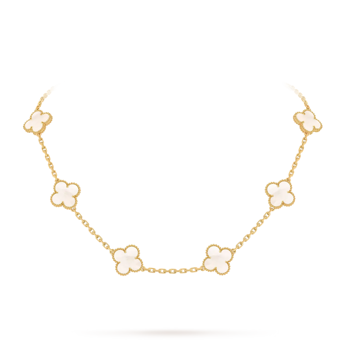 [Leaves]CLASSIC LUCKY 10-MOTIF CLOVER NECKLACE GOLD COLLECTION