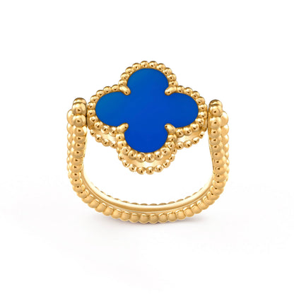 [Leaves]LUCKY CLOVER GOLD REVERSIBLE RING