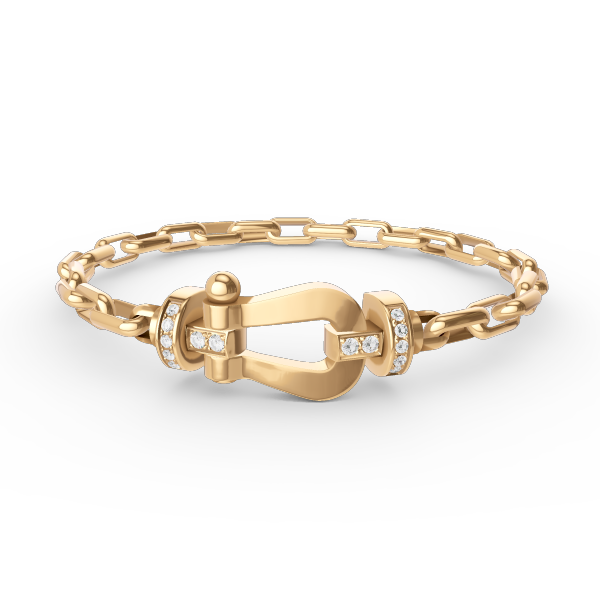 [Leaves]FORCE LARGE HORSESHOE CLASP METAL BRACELET