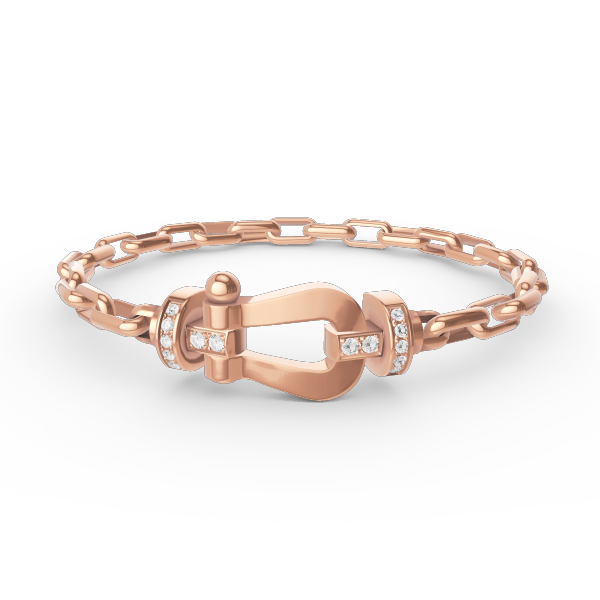 [Leaves]FORCE LARGE HORSESHOE CLASP METAL BRACELET