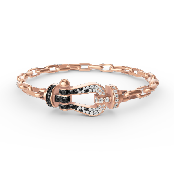 [Leaves]FORCE LARGE HORSESHOE CLASP METAL BRACELET