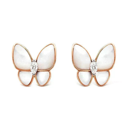 [Leaves]BUTTERFLY MOP DIAMOND EARRINGS