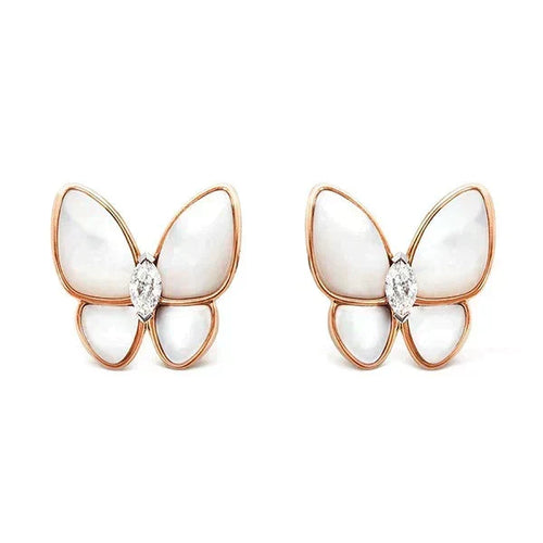 [Leaves]BUTTERFLY MOP DIAMOND EARRINGS