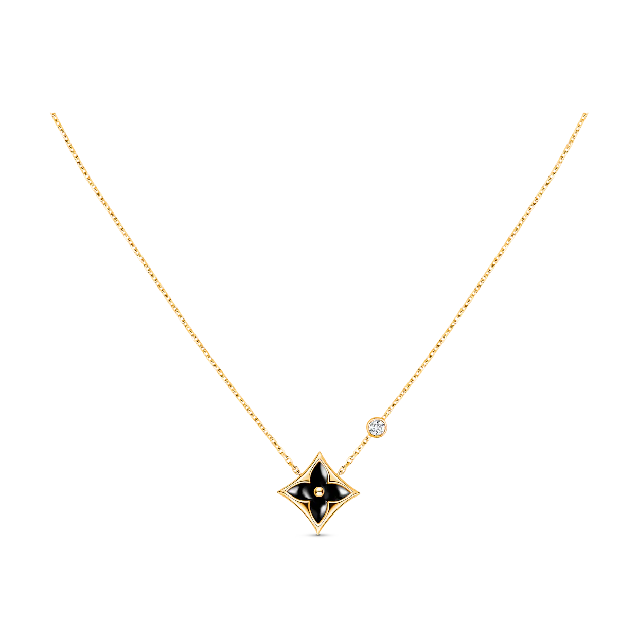 [Leaves]STAR BLACK MOP NECKLACE