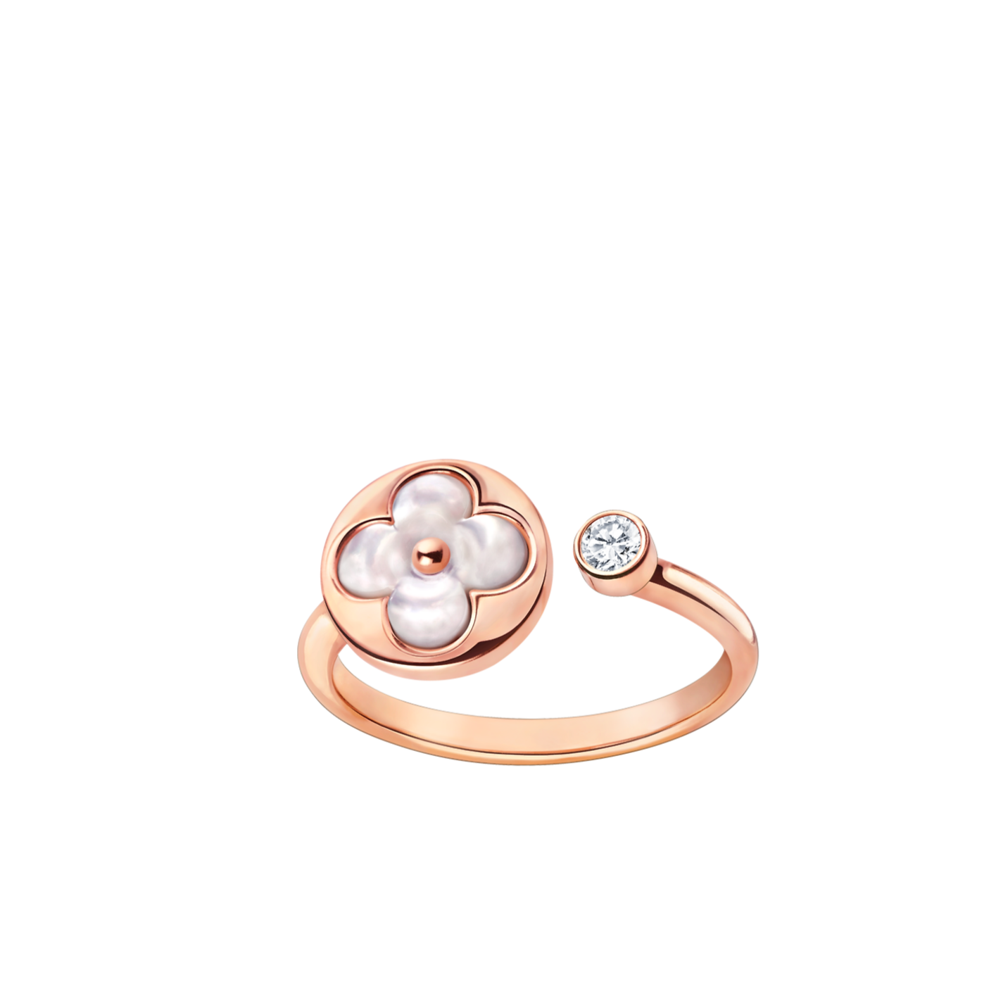 [Leaves]SUN 1 DIAMOND PINK MOP RING