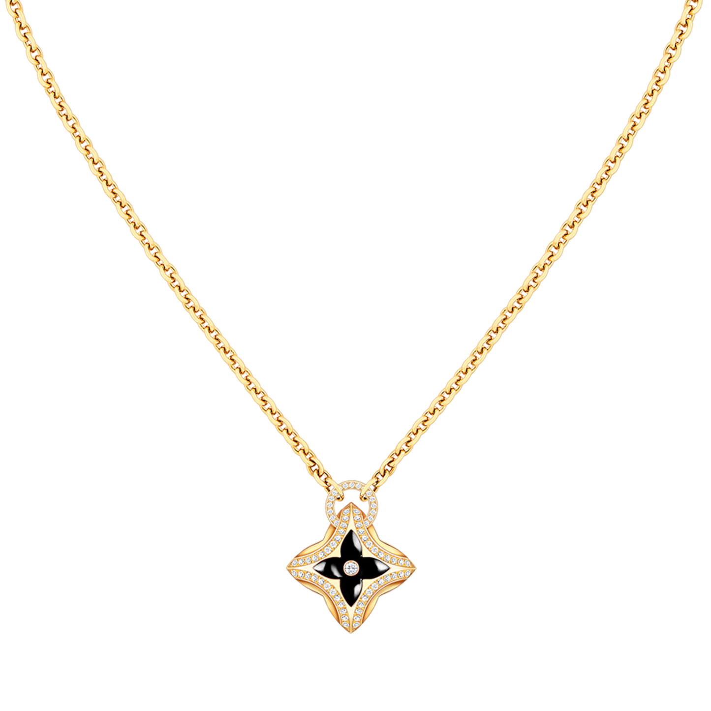 [Leaves]STAR PEDANT ROSE GOLD DIAMOND NECKLACE