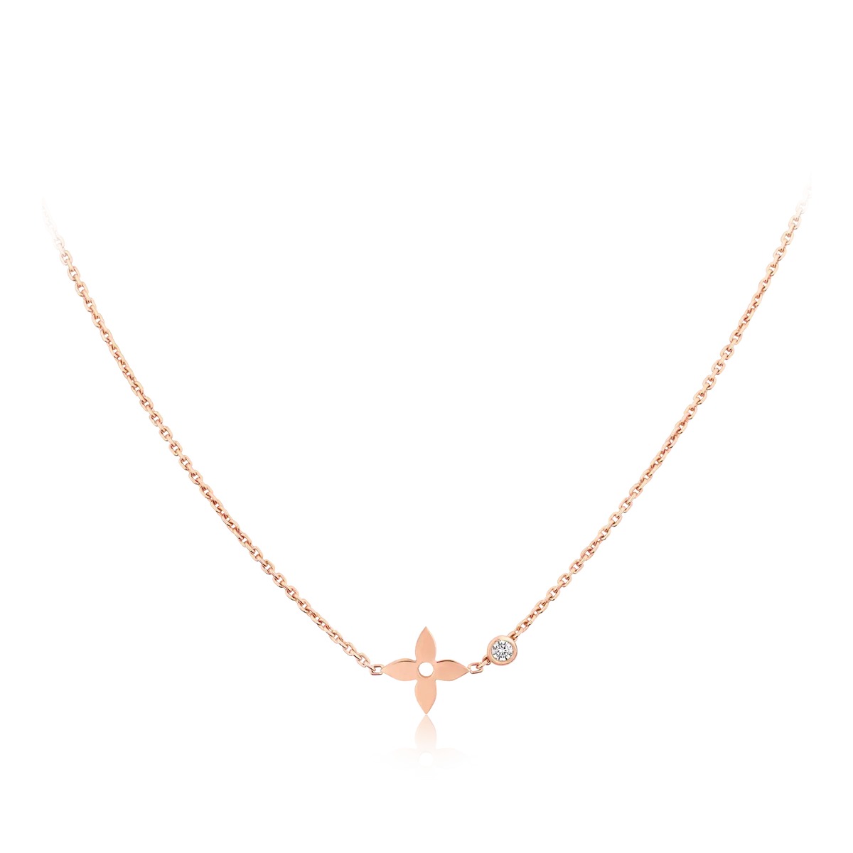 [Leaves]BLOSSOM PENDANT PINK GOLD AND DIAMOND