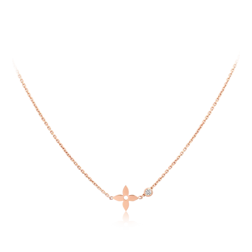 [Leaves]BLOSSOM PENDANT PINK GOLD AND DIAMOND