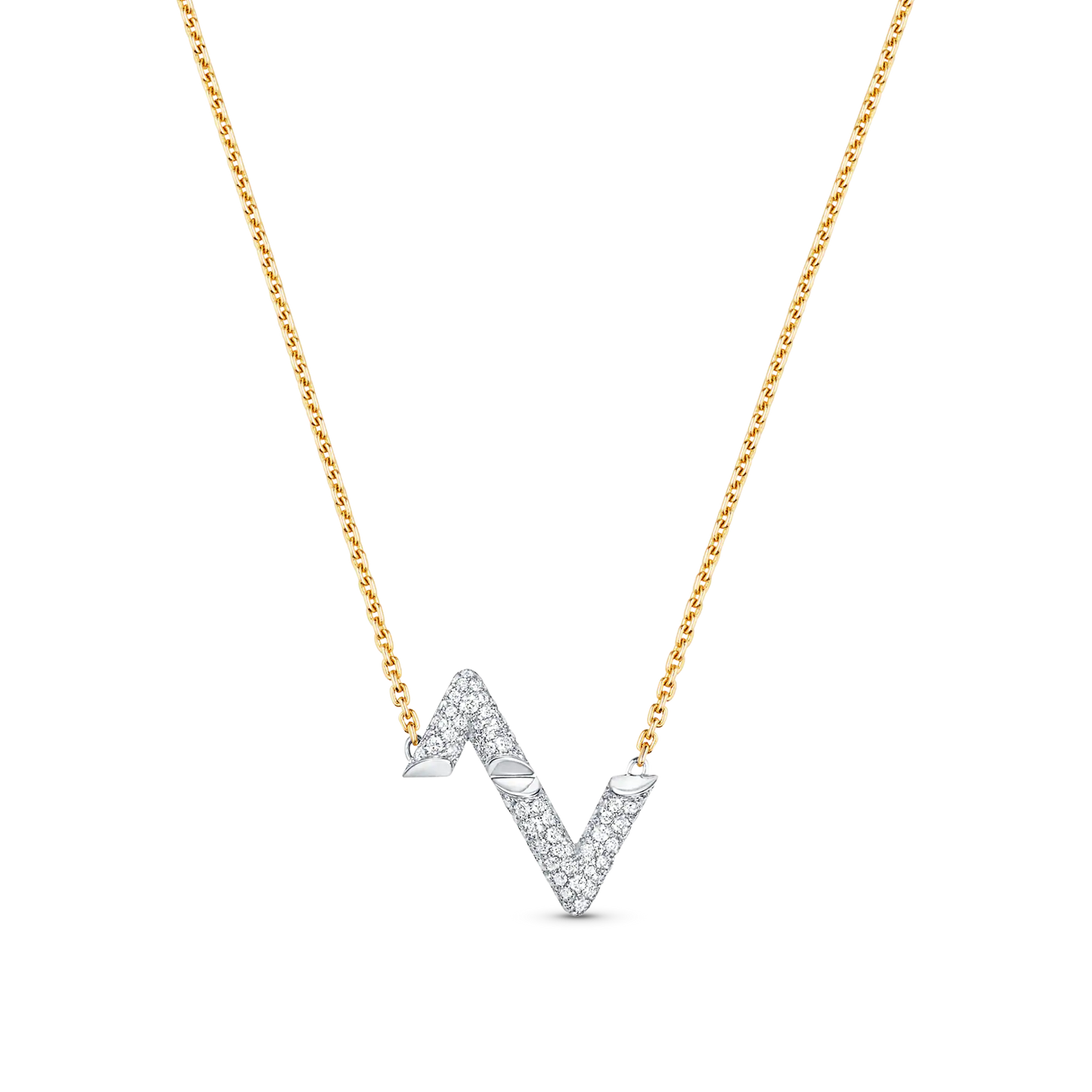 [Leaves]VOLT SILVER DIAMOND PEDANT NECKLACE