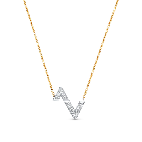 [Leaves]VOLT SILVER DIAMOND PEDANT NECKLACE
