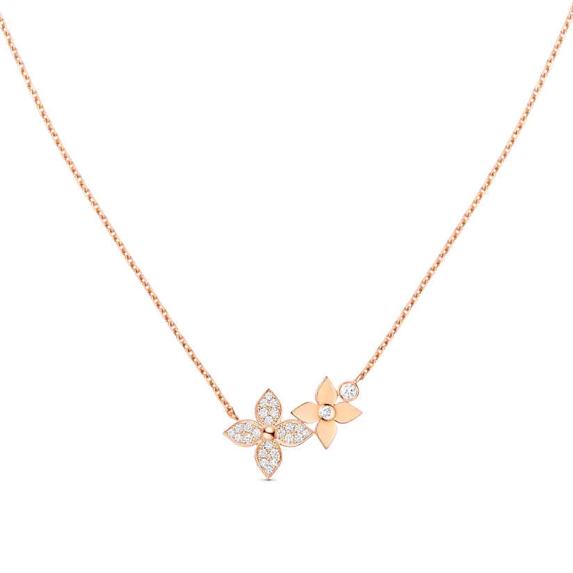 [Leaves]STAR BLOSSOM NECKLACE ROSE GOLD DIAMONDS