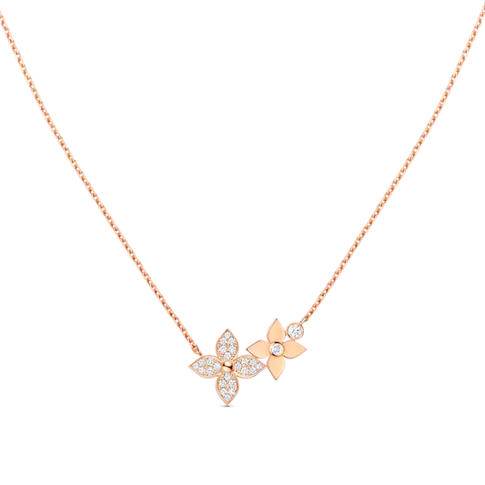 [Leaves]STAR BLOSSOM NECKLACE ROSE GOLD DIAMONDS