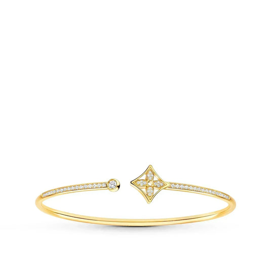 [Leaves]IDYLLE GOLD OPEN BRACELET DIAMOND PAVED