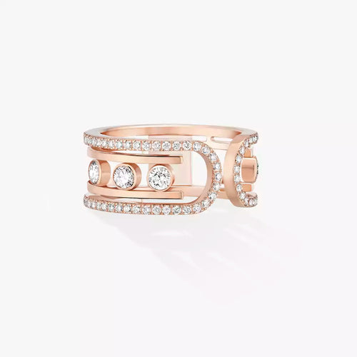 [Leaves]OPEN MOVE 10-DIAMOND PAVÉ RING