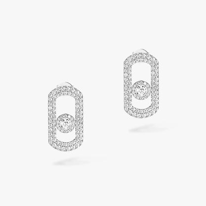 [Leaves]SO MOVE PAVÉ DIAMOND EARRINGS