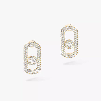 [Leaves]SO MOVE PAVÉ DIAMOND EARRINGS
