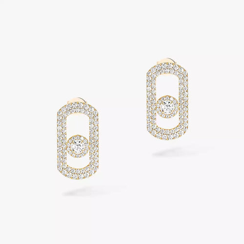 [Leaves]SO MOVE PAVÉ DIAMOND EARRINGS