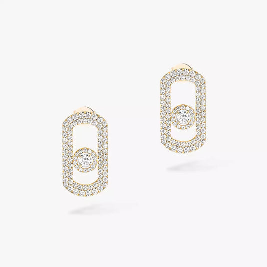 [Leaves]SO MOVE PAVÉ DIAMOND EARRINGS