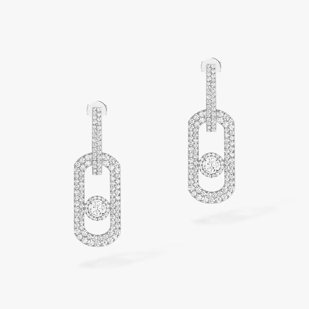 [Leaves]SO MOVE XL FULL-PAVÉ DIAMOND PENDANT EARRINGS
