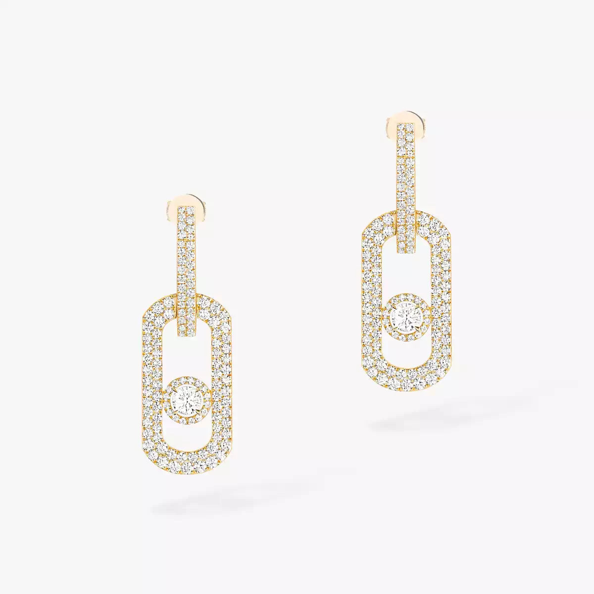 [Leaves]SO MOVE XL FULL-PAVÉ DIAMOND PENDANT EARRINGS