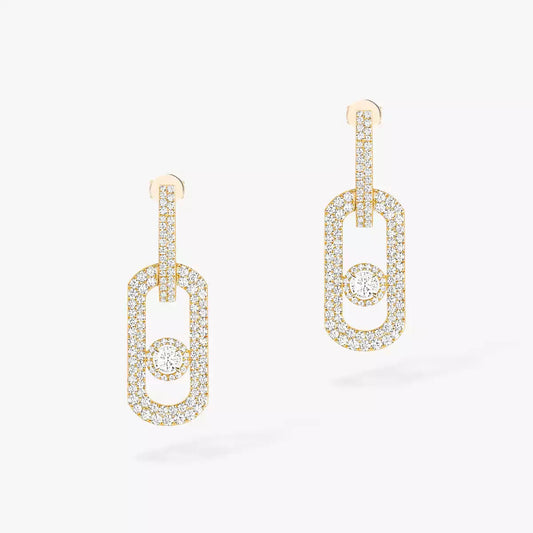 [Leaves]SO MOVE XL FULL-PAVÉ DIAMOND PENDANT EARRINGS