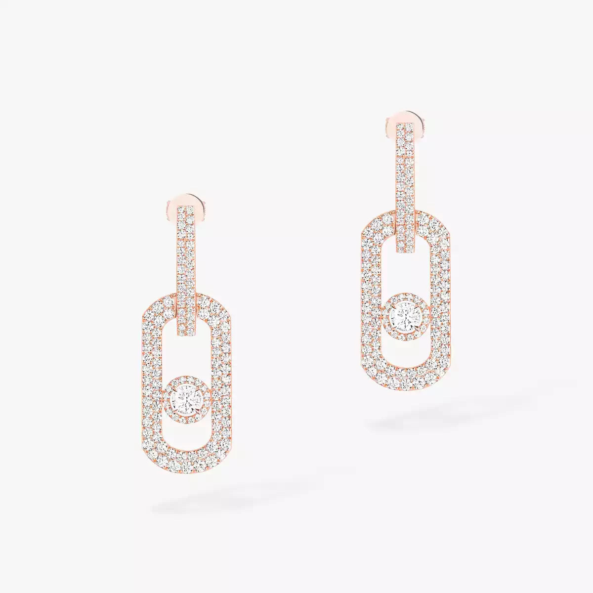 [Leaves]SO MOVE XL FULL-PAVÉ DIAMOND PENDANT EARRINGS