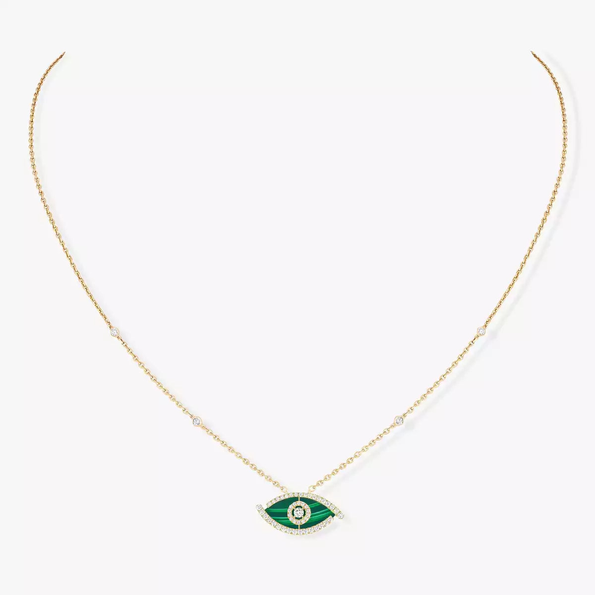 [Leaves]LUCKY EYE DIAMOND NECKLACE
