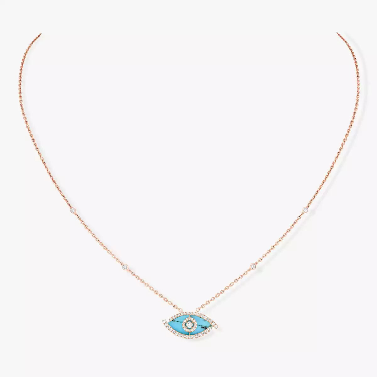 [Leaves]LUCKY EYE DIAMOND NECKLACE