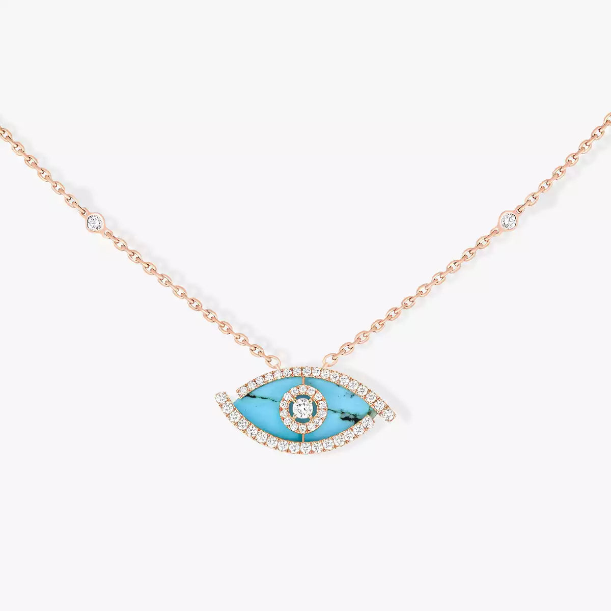 [Leaves]LUCKY EYE DIAMOND NECKLACE