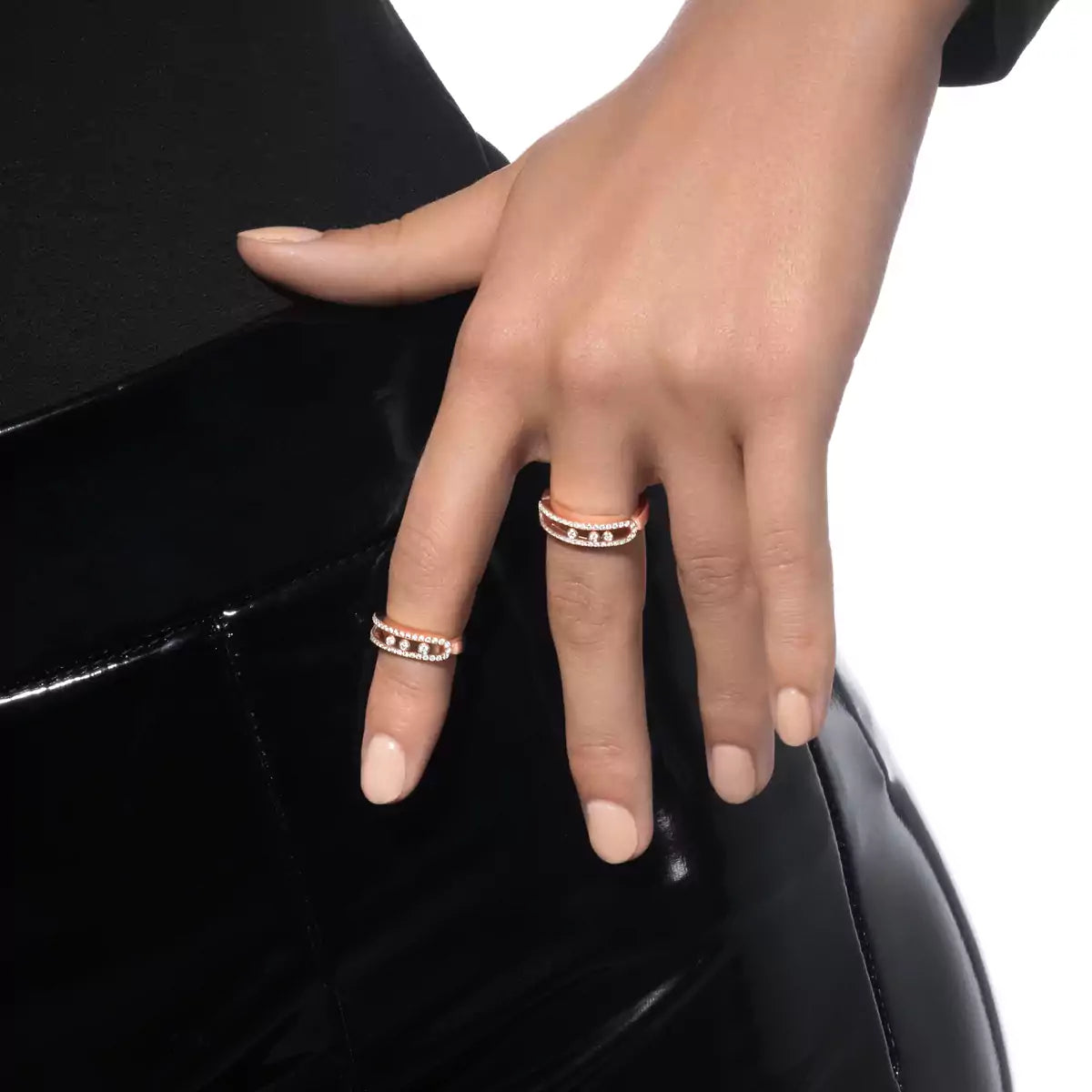 [Leaves]BABY MOVE PAVÉ DIAMOND RING