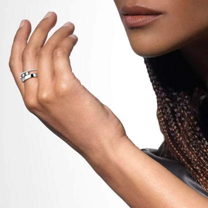 [Leaves]MOVE NOA PAVÉ DIAMOND INTERLOCKING RING